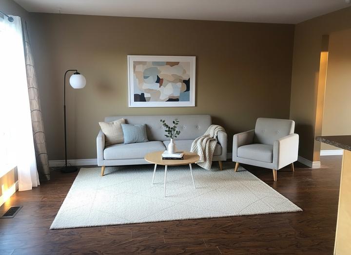 After: living room virtually staged in Scandinavian style by Virtual Stage Now